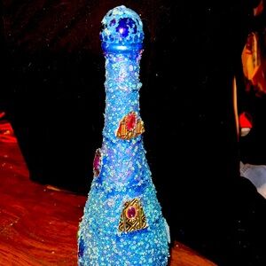 Hand Crafted “Genie Bottle” Large 12”+ Screw On Top